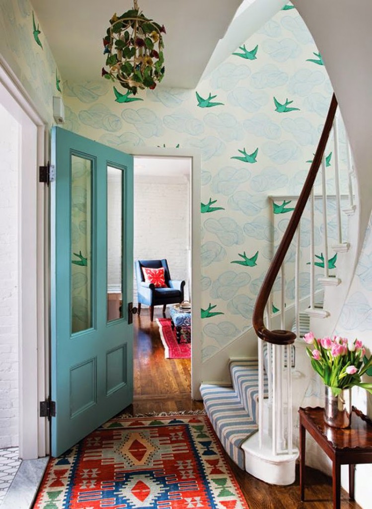 wallpaper+bird+hallway